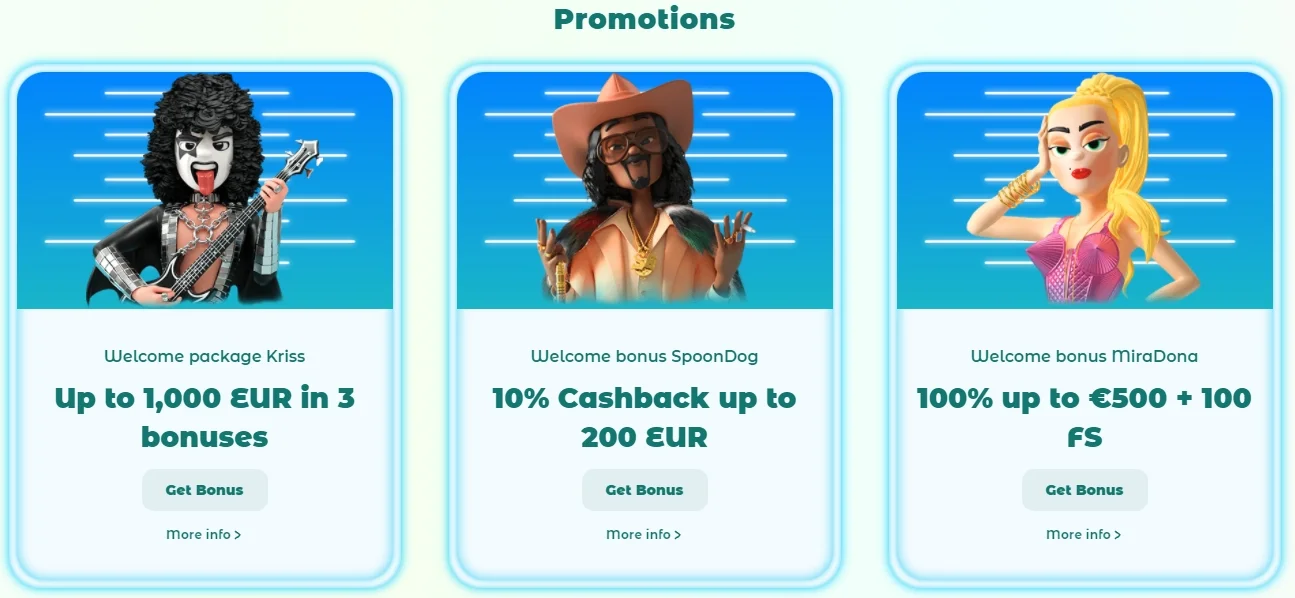 Bonuses Neon54 Casino